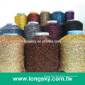 (X-125) multi colors long hair metallic lurex feather yarn for knitwear, sweater